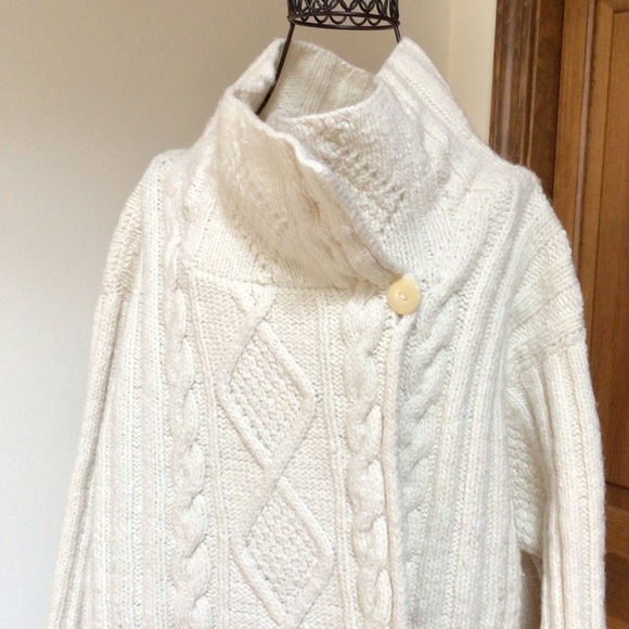 Ande wear wool/cotton cardigan, Ivory, XL - Picture 2 of 5